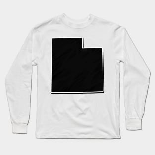 Black Utah Outline Long Sleeve T-Shirt